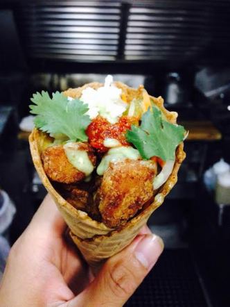 Fried chicken cone indonesian